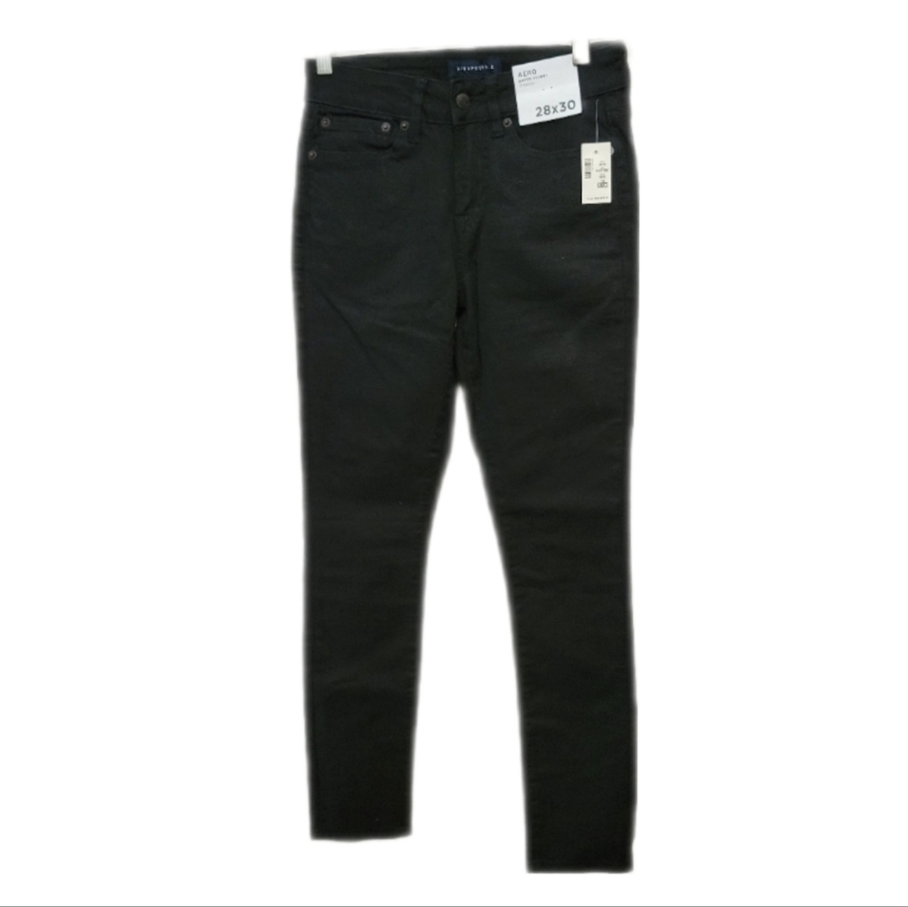 Areo Men's 28×30 Black Super Skinny Stretch Jeans